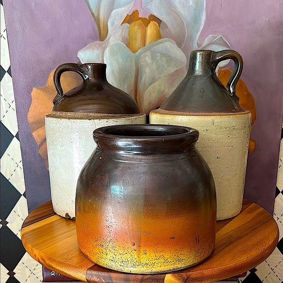 Antique Stoneware Jug | Rustic Primitive Crock | Early American Pottery - Picture 9 of 14